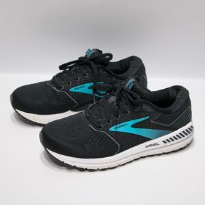 Brooks Ariel 20 Black Teal Running Walking Shoes Sneakers Women Size 9D Wide